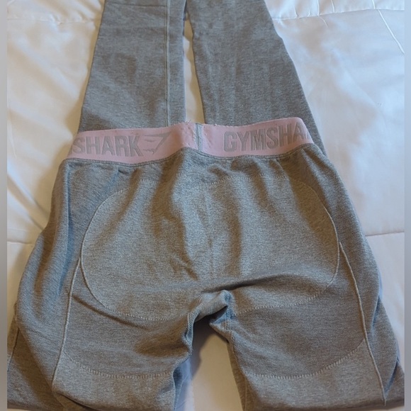 Pink Grey Gymshark Flex Workout Athletic Leggings Bootie - Picture 5 of 7